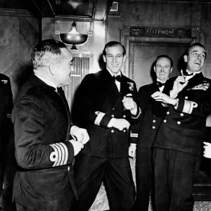 Philip Mountbatten the night before his wedding to the Queen with Naval friends Philip Mountbatten the night before his wedding to the Queen with Naval friends