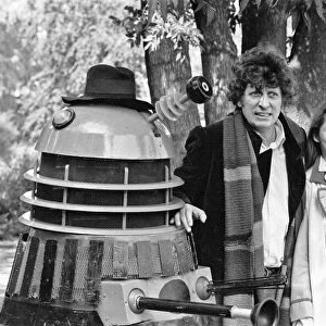 Photocall - Doctor Who, actor Tom Baker - the 4th Doctor - pictured with fellow Time Lord
