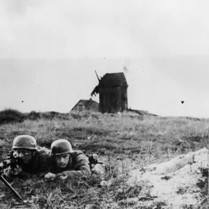 This photograph was taken out of the cameras found on German parachute troops taken