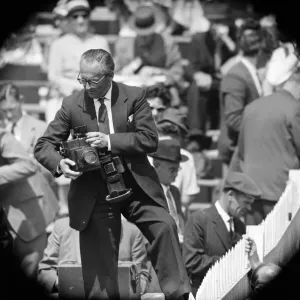 A photographer at Derby Day at Epsom. 3rd June 1959 A photographer at Derby Day at Epsom. 3rd June 1959