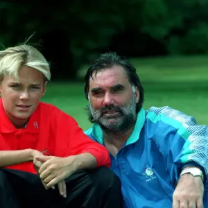 George Best Print with Son Callum
