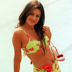 PIC SHOWS SWIMWEAR FASHION WITH MODEL JULIE HANNAH