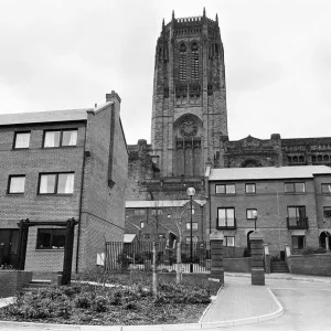 Picture showing how the Liverpool Anglican Cathedral precincts have changed from terraced Picture showing how the Liverpool Anglican Cathedral precincts have changed from terraced