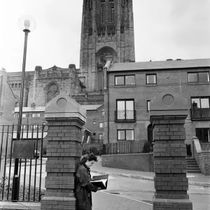 Picture showing how the Liverpool Anglican Cathedral precincts have changed from terraced Picture showing how the Liverpool Anglican Cathedral precincts have changed from terraced