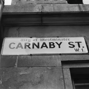 Print of Carnaby Street sign in London