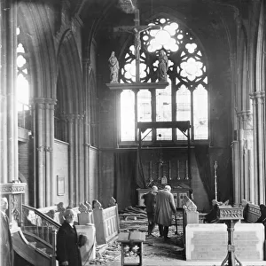Picture shows a church in Dover, bombed in The Blitz of World War Two. Mirrorpix do not have a name for the church, Picture taken 23rd August 1940