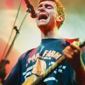 Picture shows Damon Albarn. Blur appeared at the the Cardiff International Picture shows Damon Albarn. Blur appeared at the the Cardiff International