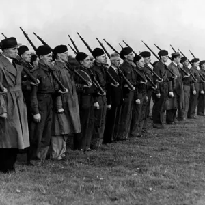 The picture shows one of the first LDV Home Guard units to be formed in the North East The picture shows one of the first LDV Home Guard units to be formed in the North East