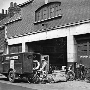 Picture shows a goods warehouse, Hull, Yorkshire, post World War Two