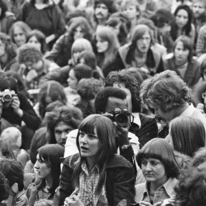 La foto mostra la grande folla a Londra Hyde Park per un concerto di Don Mclean - America.
