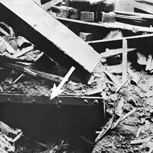Picture shows a Morrison Shelter, after an air raid over Merseyside