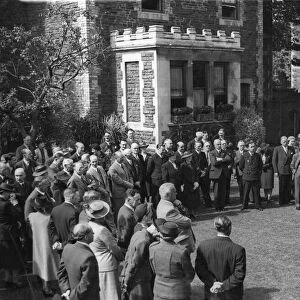 Picture shows the opening of a hostel in Cardiff for the Free French Seaman