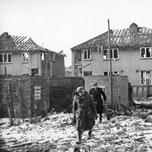 Picture shows residents of Aldborough Grove, in Hull, Yorkshire, after an air raid