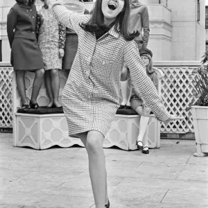 Print of Cathy McGowan modelling Mod Fashions, 1965