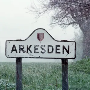 Print of Arkesden village sign