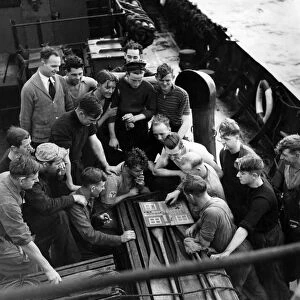 Picture taken on board one of HMS Escort Vessels during a West Coast of England Convoy