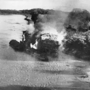 Picture taken on the Burma rivers. Camoflaged houseboats Picture taken on the Burma rivers. Camoflaged houseboats