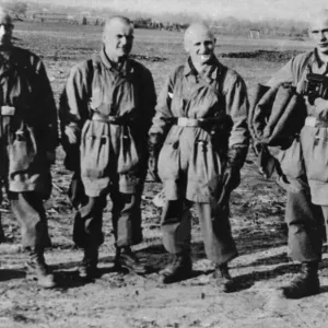 Picture taken in Germany during the Second Word War shows four German parachute troops Picture taken in Germany during the Second Word War shows four German parachute troops
