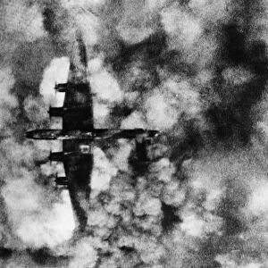 Picture taken during an RAF Bomber Command great attack on the German lines in France