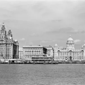 La tête de la jetée, un emplacement riverain au centre-ville de Liverpool, en Angleterre.