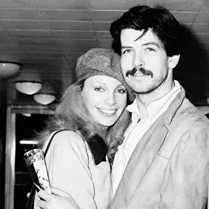 Pierce Brosnan actor with his wife Actress Cassandra Harris in May 1981