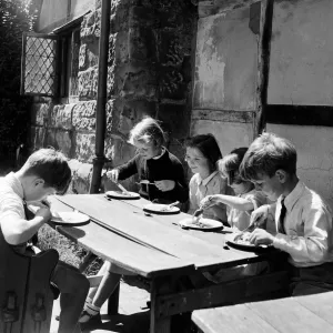 Vintage Print of Children at The Pilgrims Rest, Battle, 1954 Vintage Print of Children at The Pilgrims Rest, Battle, 1954
