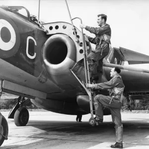 Javelin Interceptor at RAF Leconfield Print circa 1960