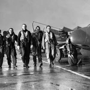 Royal Auxiliary Air Force Pilots Briefing Print 11th February 1955 Royal Auxiliary Air Force Pilots Briefing Print 11th February 1955