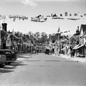 Pinner High Street decorated for King George V Silver Jubilee 1935 Pinner High Street decorated for King George V Silver Jubilee 1935