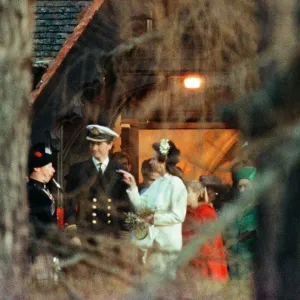 Princess Anne and Tim Laurence Wedding Print 1992