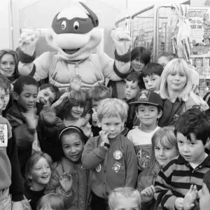 Pizza-loving teenage mutant turtle hero Donatello paid a visit to Huddersfield Pizza-loving teenage mutant turtle hero Donatello paid a visit to Huddersfield