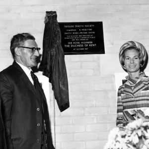 A Plaque Unveiled by Katharine Duchess of Kent Print 14th October 1968 A Plaque Unveiled by Katharine Duchess of Kent Print 14th October 1968