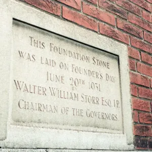 Plaque at Memorial Hall Print, Redcar, 3rd October 1997
