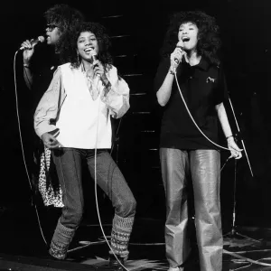 The Pointer Sisters on Stage at Montreux Pop Festival Print 1985
