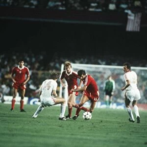 Poland v Russia 1982 World Cup Sergei Borovski looks to time his tackle as