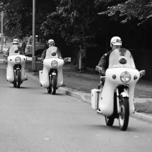 Police MotorCycle Riders, Cambridge, 3rd July 1972