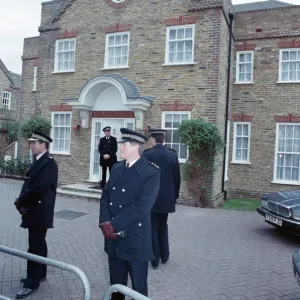 Police outside the Thatcher home in Dulwich, 28th November 1990 Print Police outside the Thatcher home in Dulwich, 28th November 1990 Print