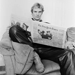 The Police - on tour in America. January 1982 Sting (real name Gordon Sumner