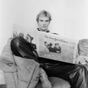 Print of The Police on tour in America, January 1982 Print of The Police on tour in America, January 1982