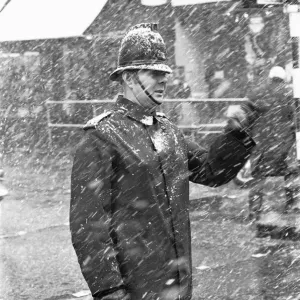 London Snowstorm, Moorgate Station, 2nd April 1968 Print London Snowstorm, Moorgate Station, 2nd April 1968 Print