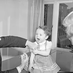 Polio vaccination at a Cambridgeshire General Practice. April 1959 Polio vaccination at a Cambridgeshire General Practice. April 1959