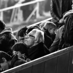 Politics: Leader of the Labour Party. Michael Foot watches Plymouth Argyle playing Politics: Leader of the Labour Party. Michael Foot watches Plymouth Argyle playing