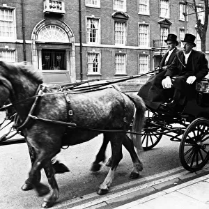 Pontypool MP Leo Abse and his wife arriving at the Angel Hotel