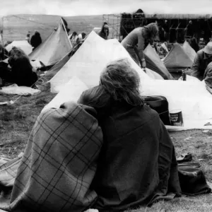 Pop Festival Buxton 1974 Print: Couple Share Sleeping Bags