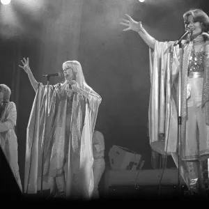 Pop Group Abba in concert in Birmingham England 1977 Pop Group Abba in concert in Birmingham England 1977