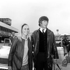 Pop Group The Beatles May 1964 George Harrison and girlfriend Patti Boyd