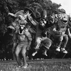 Pop group called the Animal Kwackers seen here in a central London park
