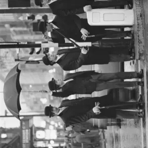 Pop group The Fortunes seen here posing as city gents. 22nd December 1965