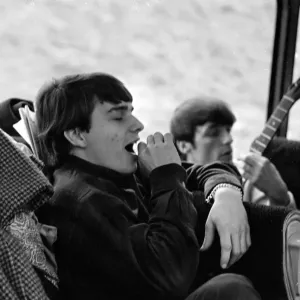 Pop group The Fourmost on tour Bertie Higgins, drummer of the Roeman