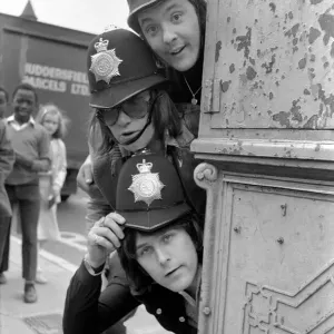 Pop Group Mud'dressed in police helmets May 1975 Pop Group Mud'dressed in police helmets May 1975
